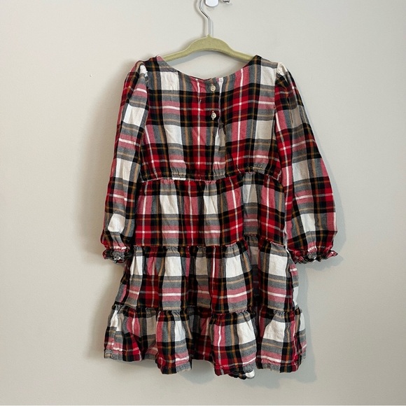 🌼 5/$25 Old Navy plaid soft tiered winter long sleeve dress 3T - Picture 5 of 8